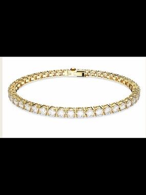 Swarovski Gold Crystal Tennis Bracelet